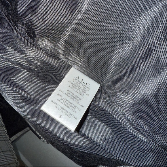 A.L.C. Sedgwick II Plaid Double Breasted Blazer Size 4 - Picture 3 of 4
